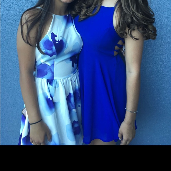 Good Deeds Royal Blue Lace-Up Dress - Picture 2 of 4